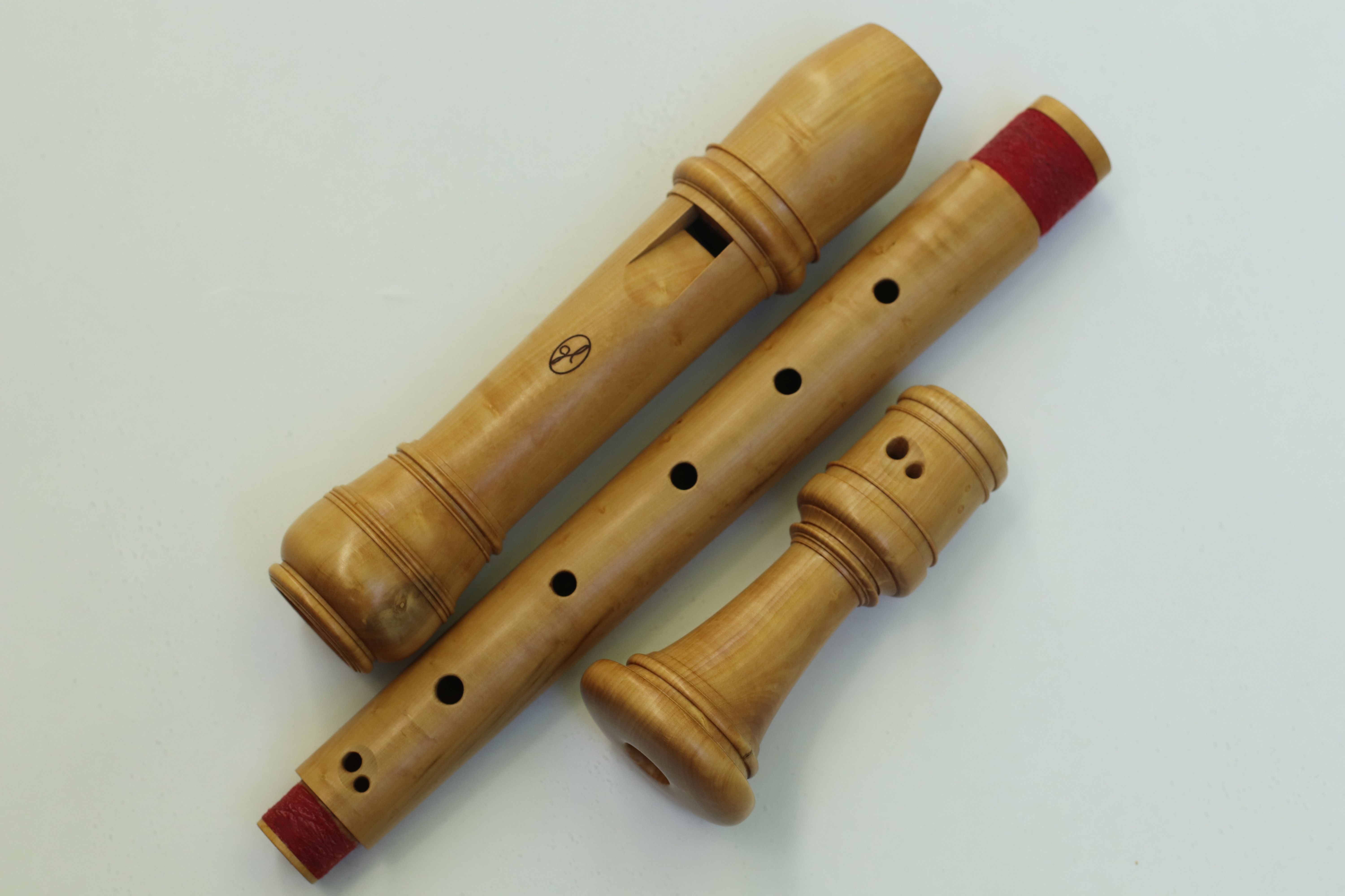 Baroque alto recorder in boxwood
